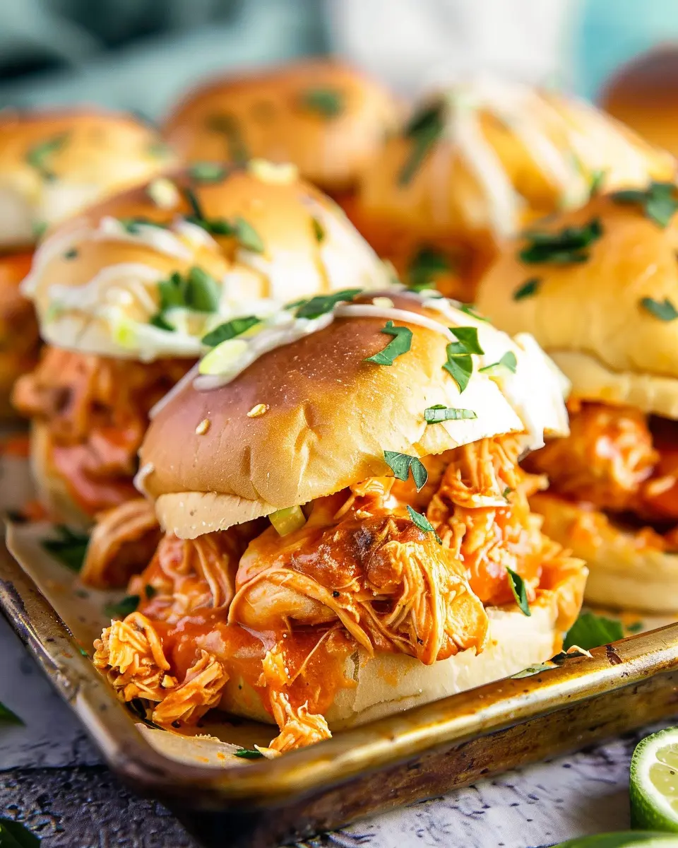Sheet Pan Buffalo Chicken Sliders: Easy and Flavor-Packed Delight