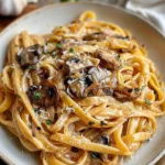Caramelized Leek and Mushroom Gruyere Pasta