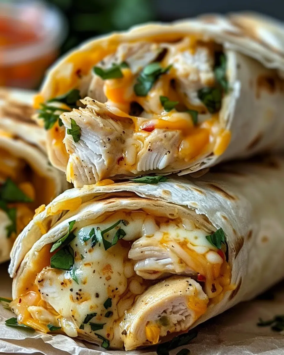Cheesy Garlic Chicken Wraps: The Easy Comfort Food Delight