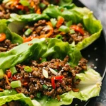 Asian-Style Ground Beef Lettuce Wraps
