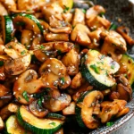 Savory StirFried Zucchini and Mushrooms