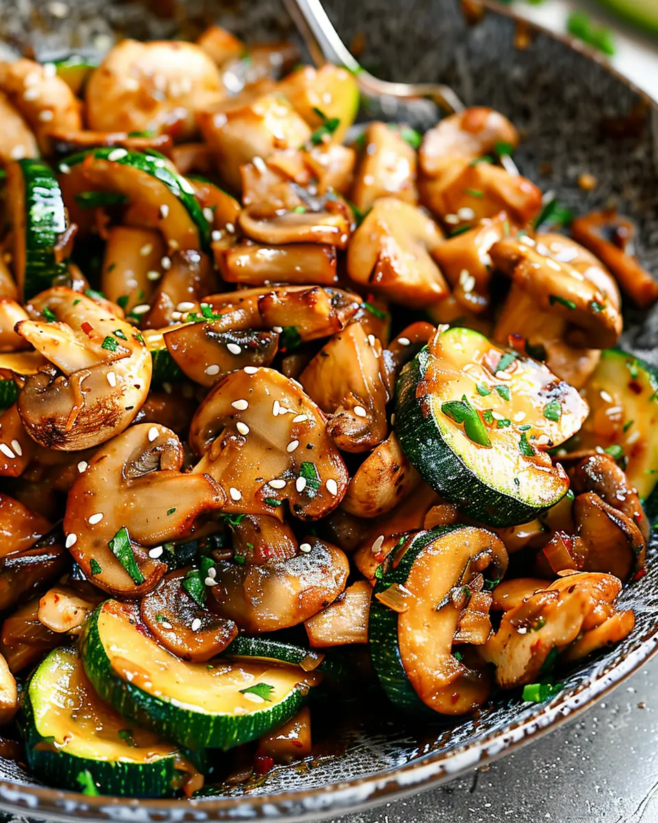 Savory Stirfried Zucchini and Mushrooms: Quick and Delicious Recipe
