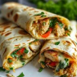 Cheesy Garlic Chicken Wraps