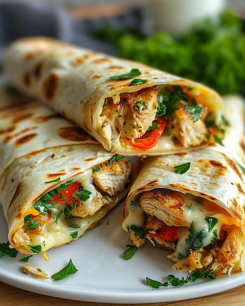 Cheesy Garlic Chicken Wraps: Easy Comfort Food for Everyone