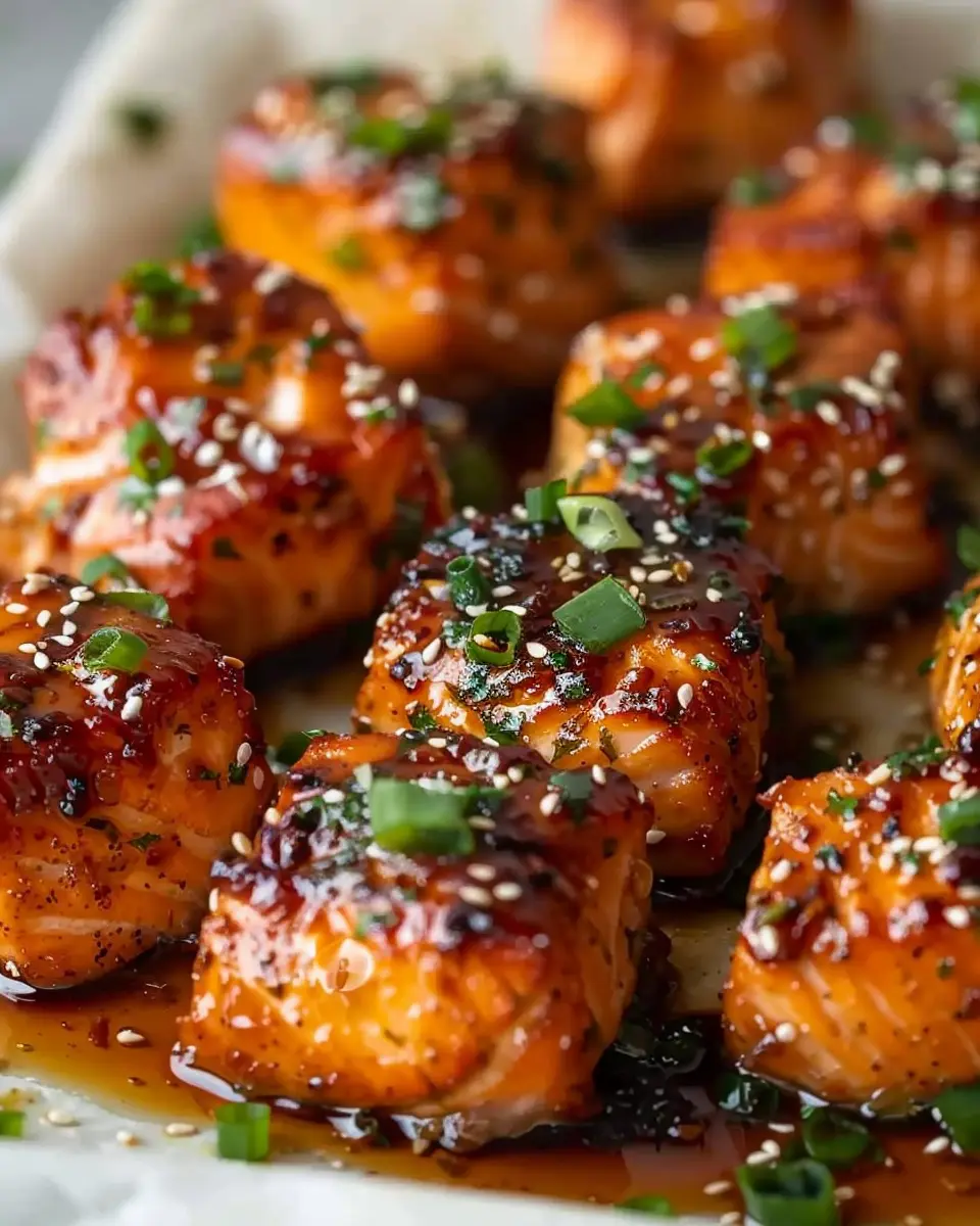 Mouthwatering Honey Garlic Salmon Bites: Quick and Easy Delight