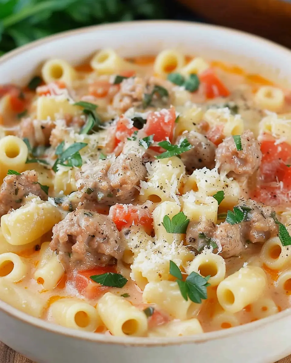 Creamy Parmesan Italian Sausage Ditalini Soup: A Cozy Favorite