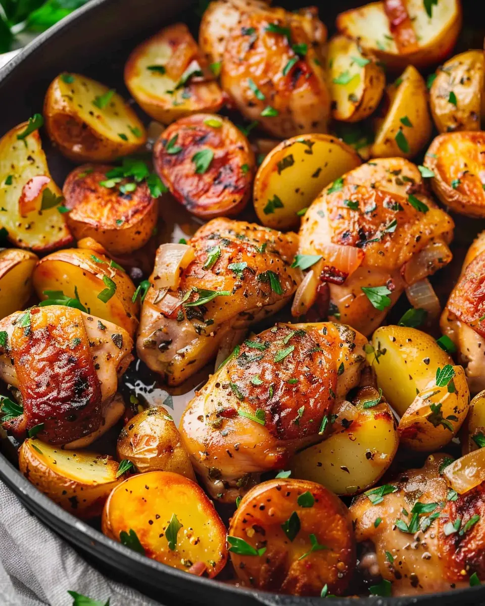 Garlic Butter Chicken and Potatoes Recipe: Easy and Delicious Dinner
