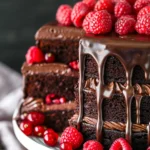 Elegant Chocolate and Raspberry Cake