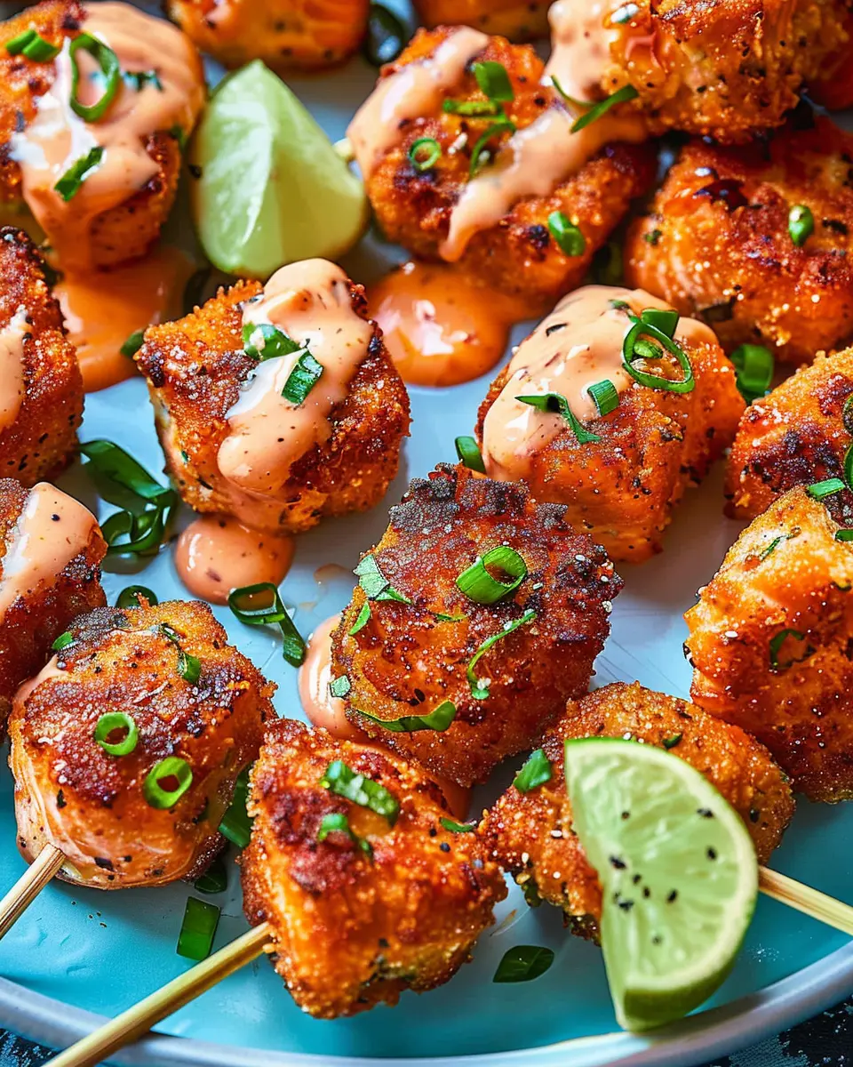 Crispy Salmon Bites with Sauce: Easy Homemade Delight