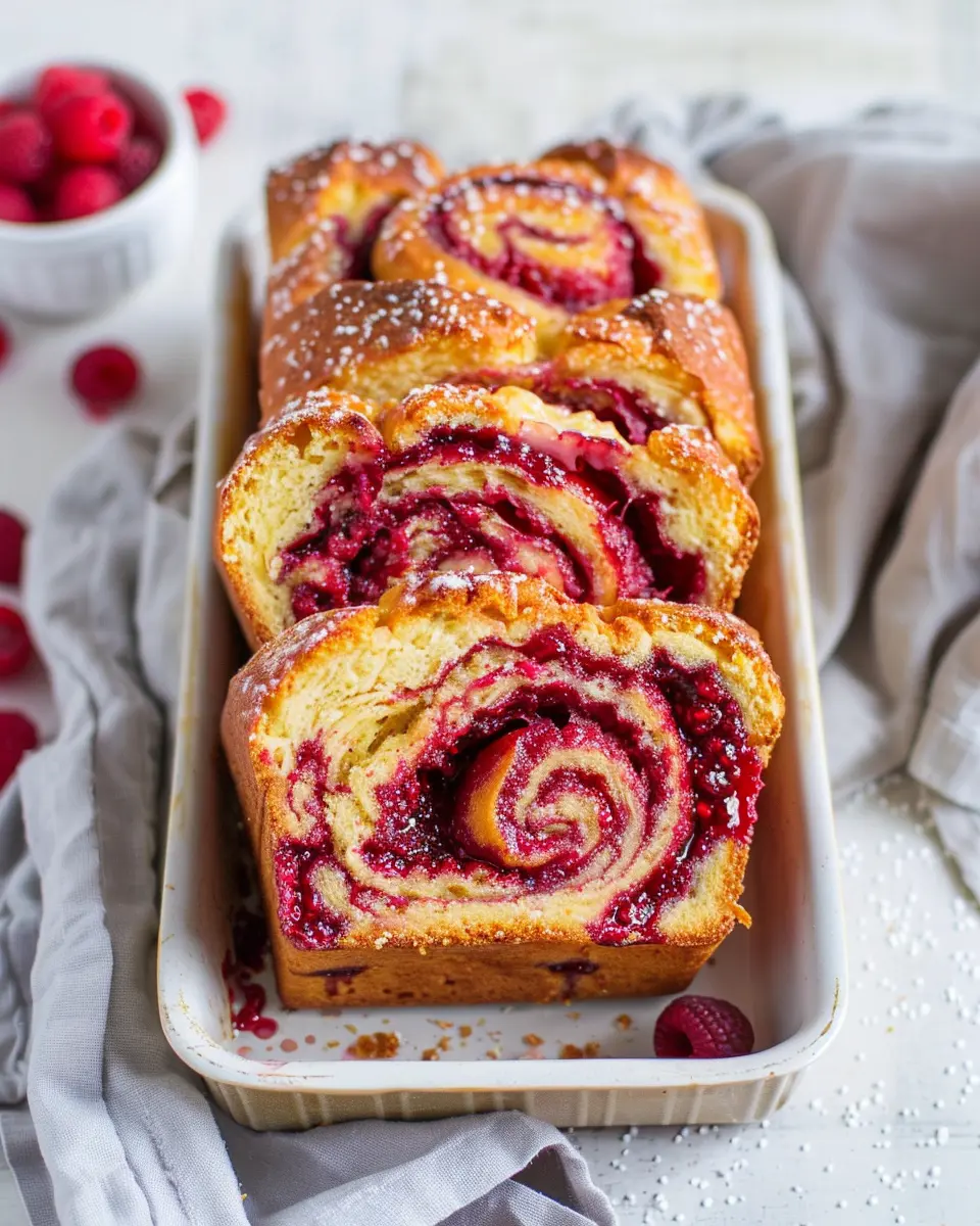 Raspberry Swirl Brioche Loaf Recipe: Indulgent Homemade Delight