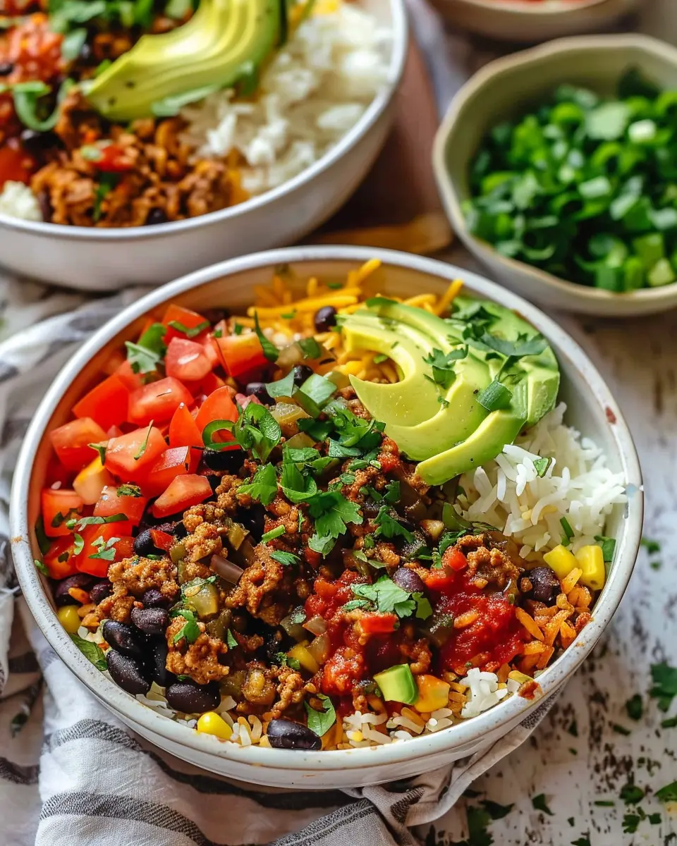 Taco Rice Bowl: Easy Comfort Food with Turkey Bacon Delight