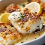 Baked Cod in Coconut Lemon Cream Sauce