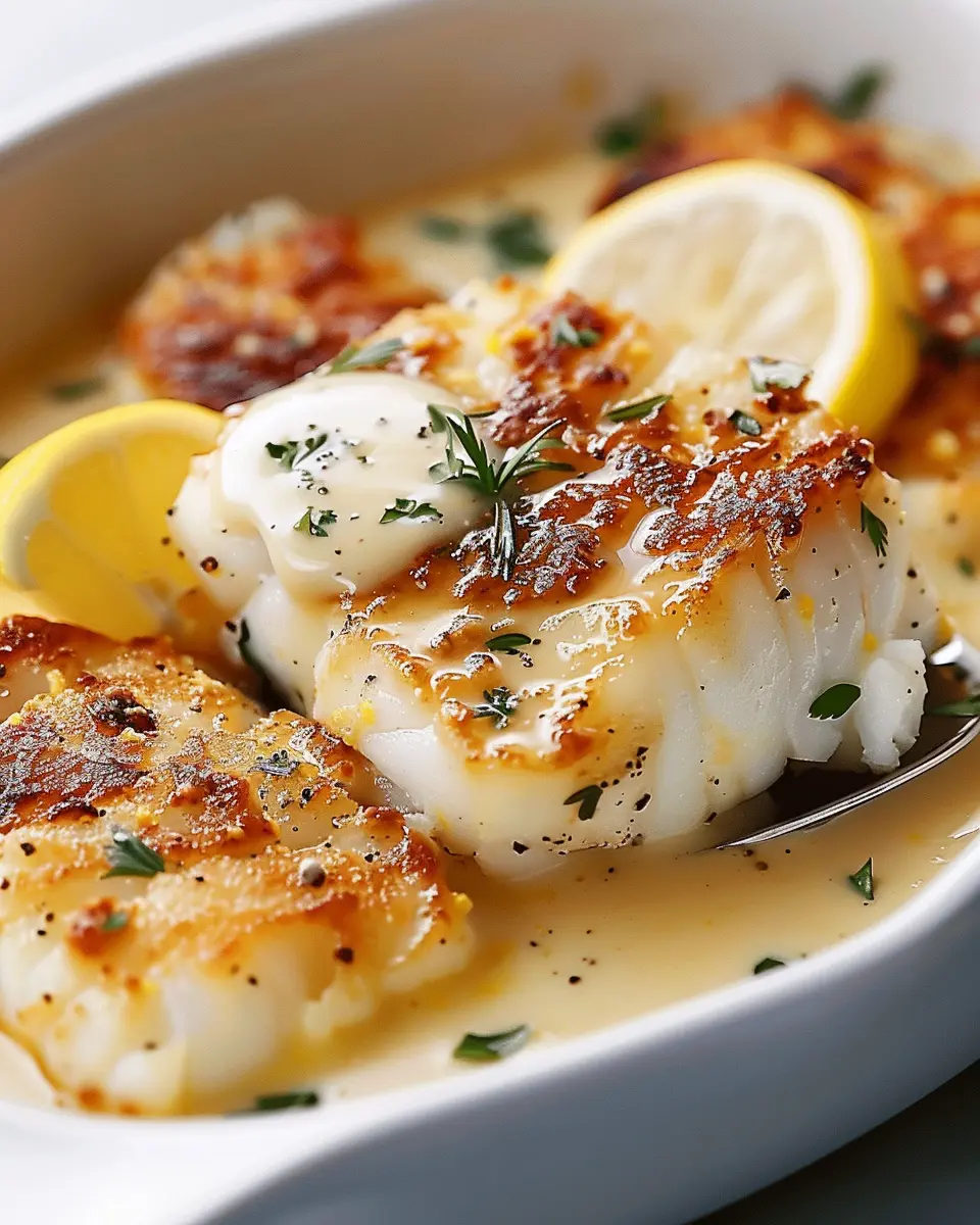 Baked Cod in Coconut Lemon Cream Sauce: A Delightful Twist