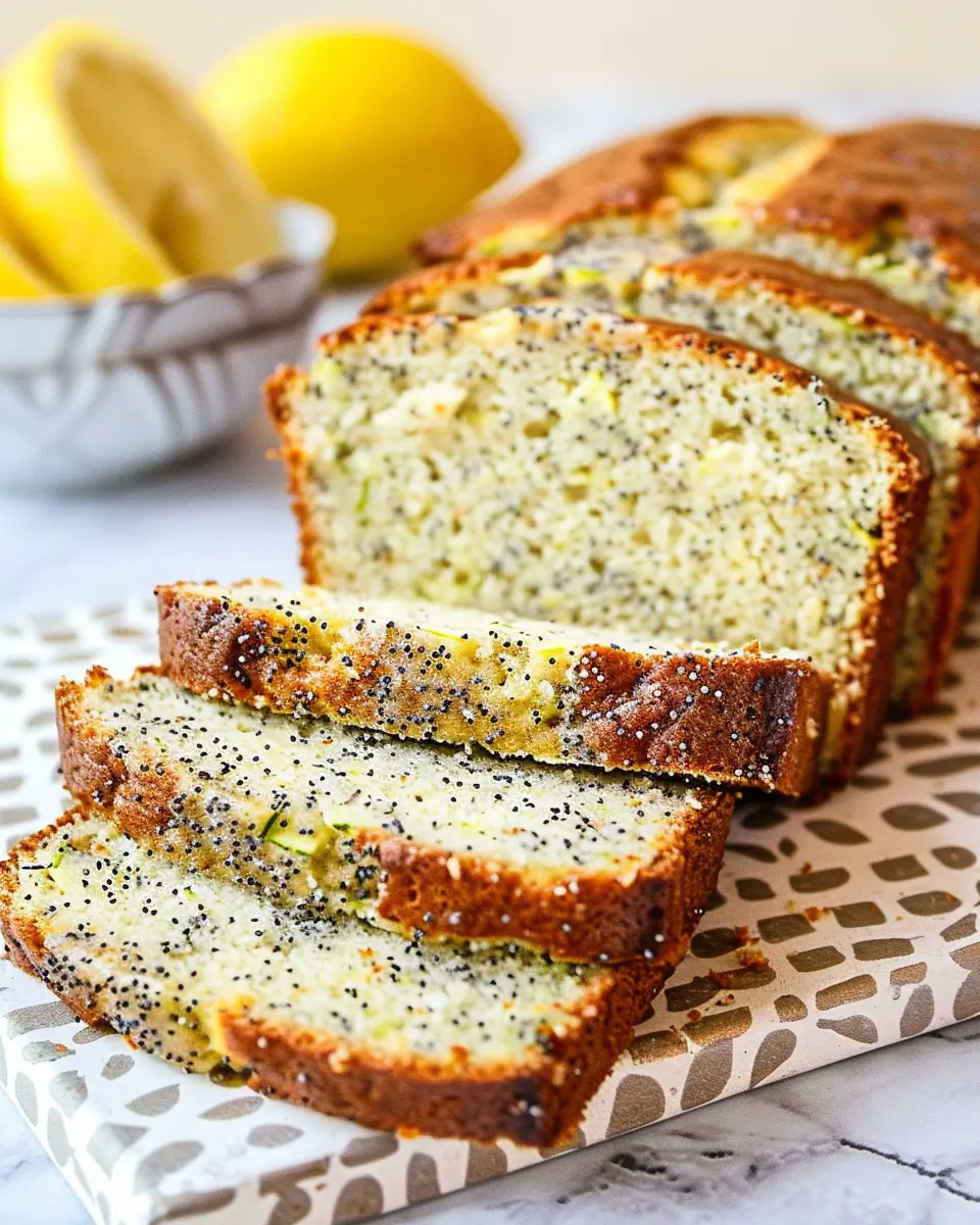 Easy Lemon Poppy Seed Zucchini Bread: A Delightfully Moist Treat