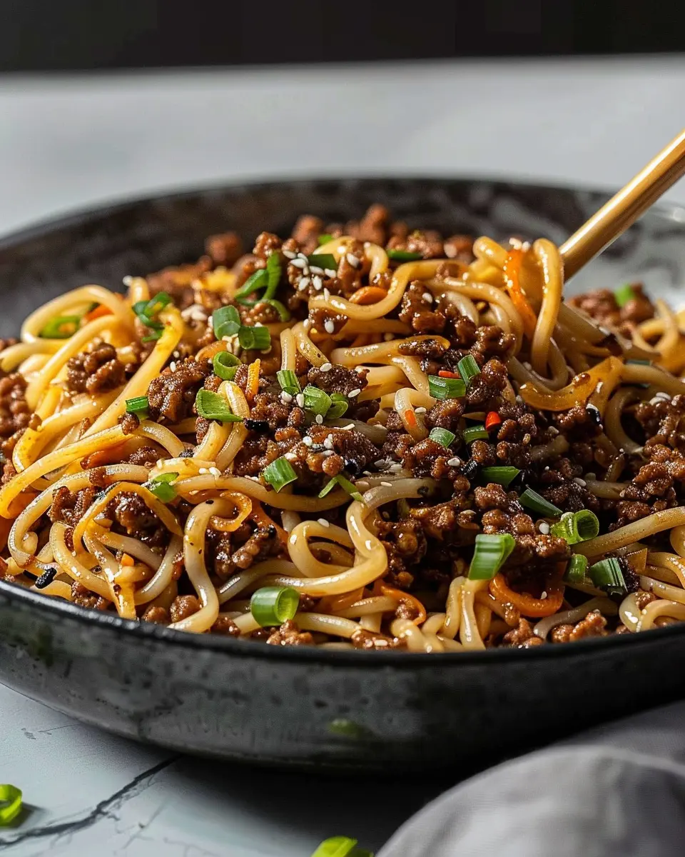 Mongolian Ground Beef Noodles: Easy Comfort Food for Any Day