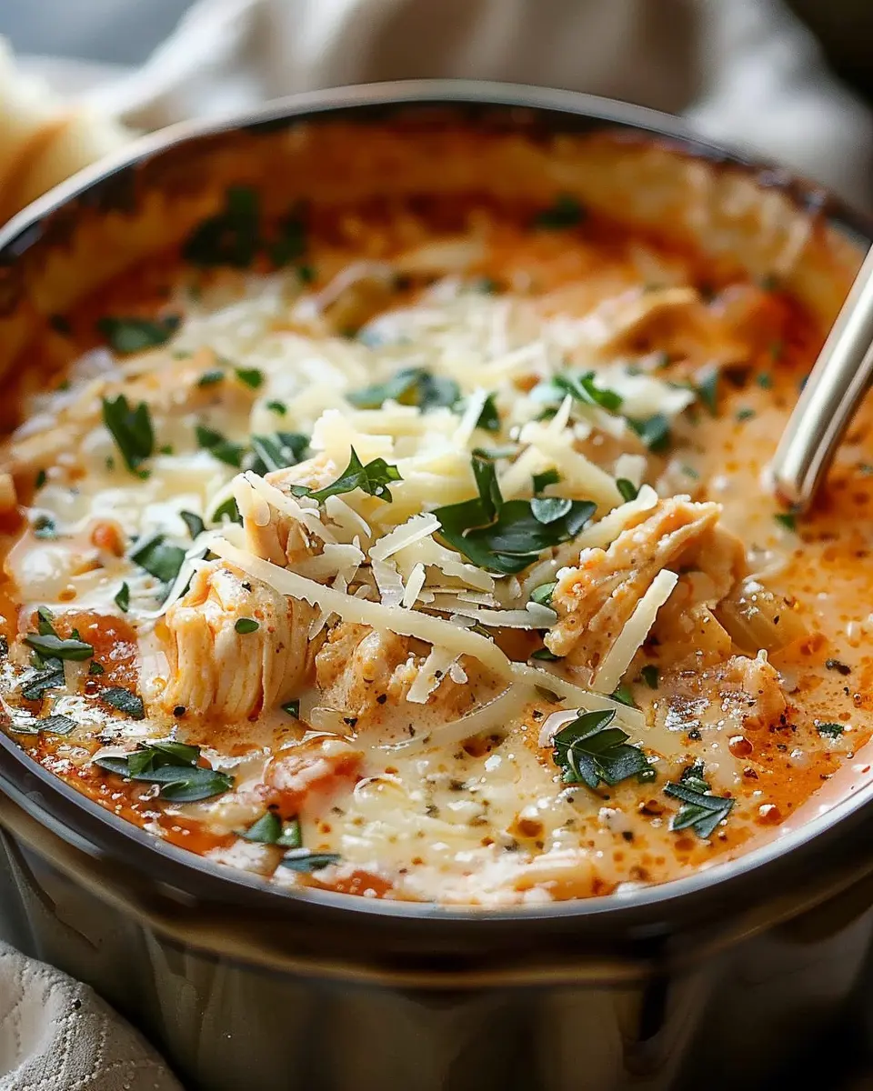 Crock Pot Creamy Chicken Parmesan Soup: Easy Comfort Food Delight
