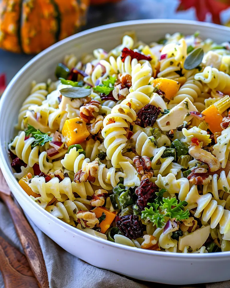 Fall Harvest Pasta Salad: Easy Comfort with Turkey Bacon and Chicken Ham