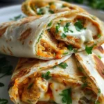Cheesy Garlic Chicken Wraps