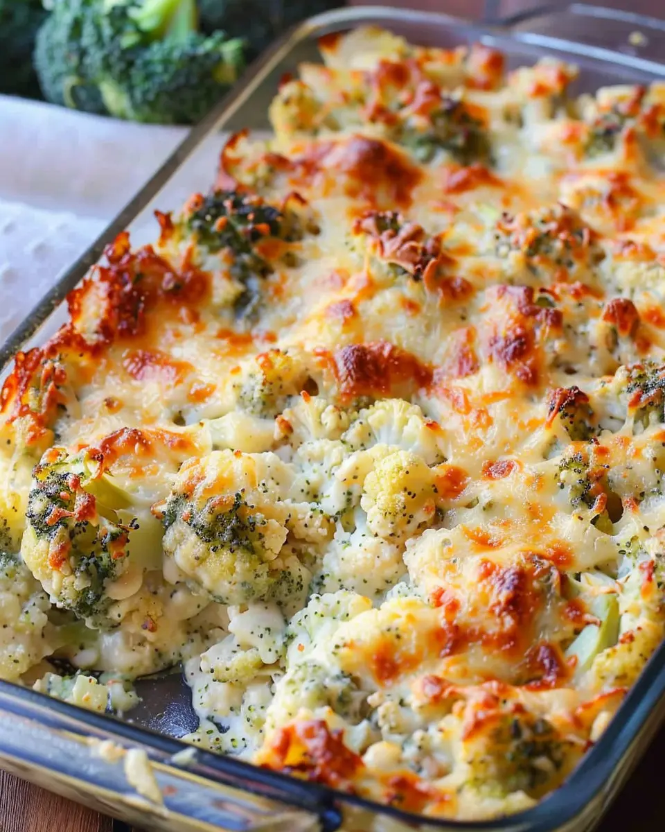 Loaded Cauliflower and Broccoli Casserole: A Comforting Family Favorite