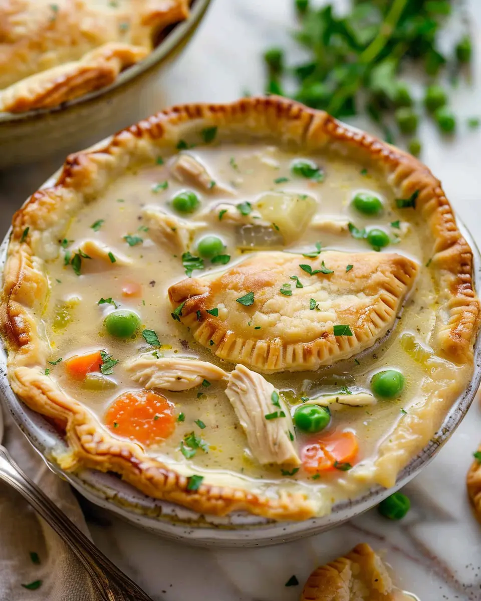 Chicken Pot Pie Soup: Cozy Comfort with Turkey Bacon Bliss