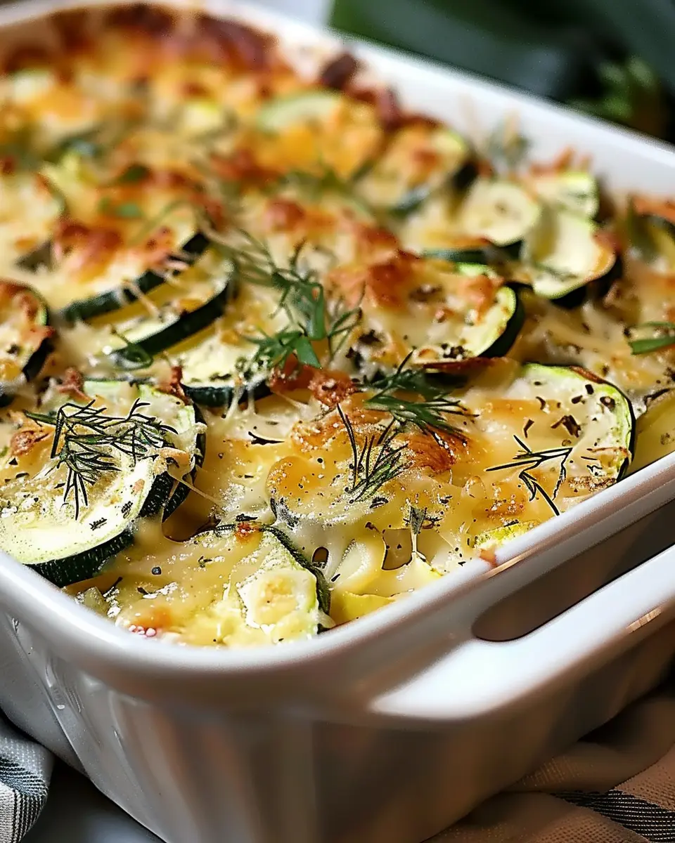 Irresistible Zucchini Casserole with Turkey Bacon and Cheese Delight