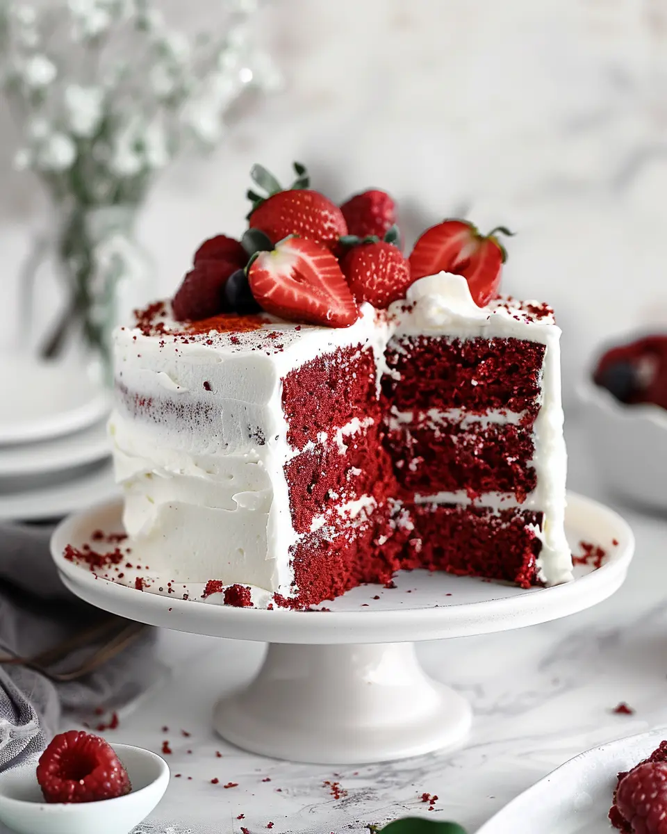 Classic Red Velvet Cake: Indulgent Mascarpone Cream Delight