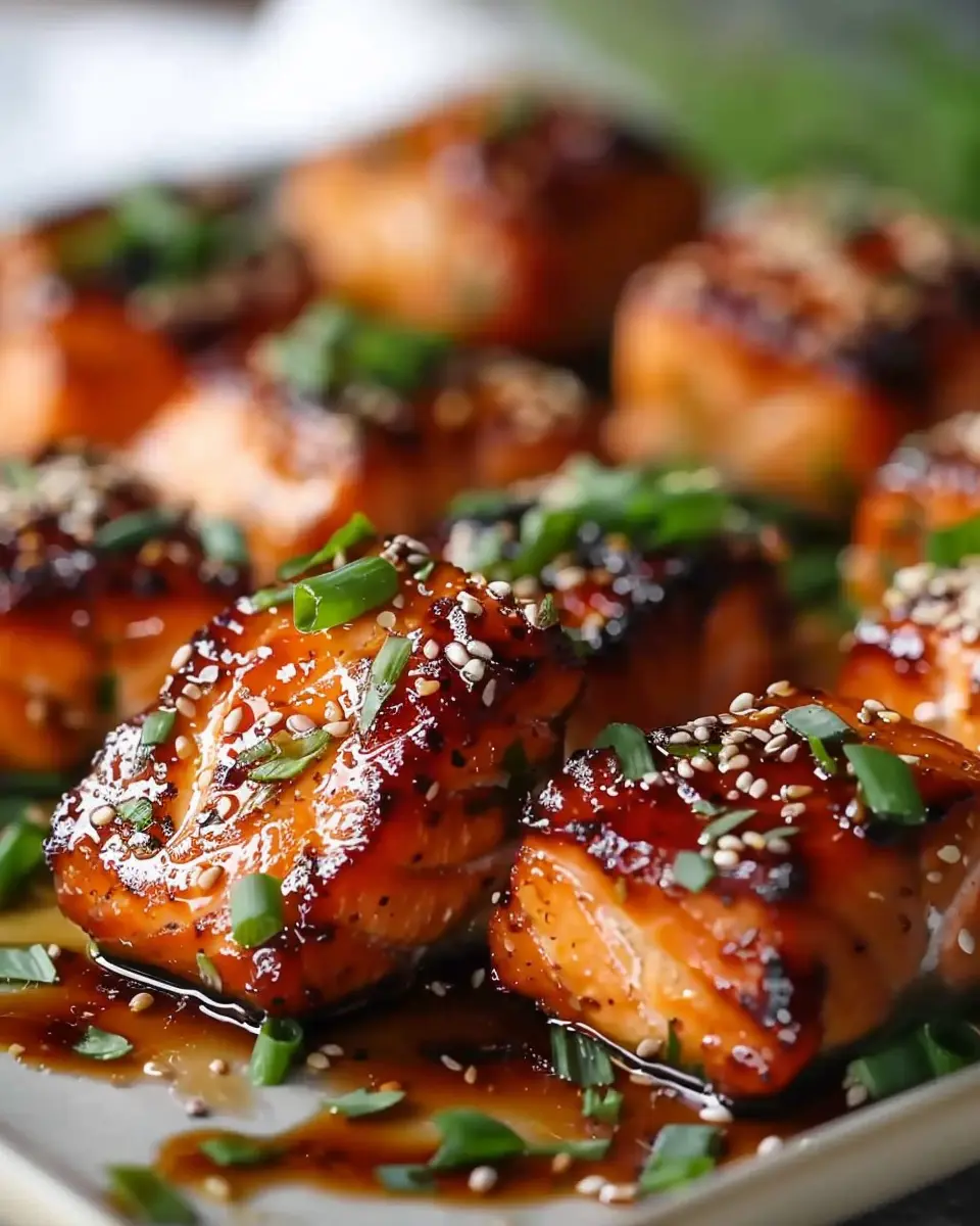 Mouthwatering Honey Garlic Salmon Bites: Easy Homemade Delight