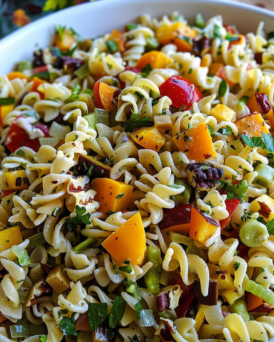 Fall Harvest Pasta Salad: A Healthy Twist with Turkey Bacon and Chicken Ham